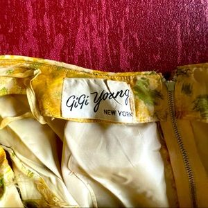 Vintage GiGi Young Yellow Floral fit & Flare sleeveless